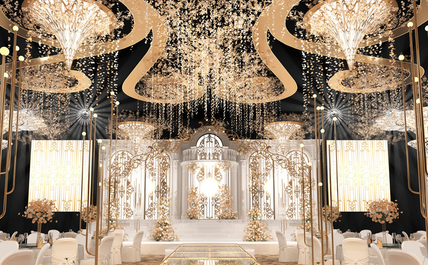 宜川花木兰喜事汇金色大厅效果展示